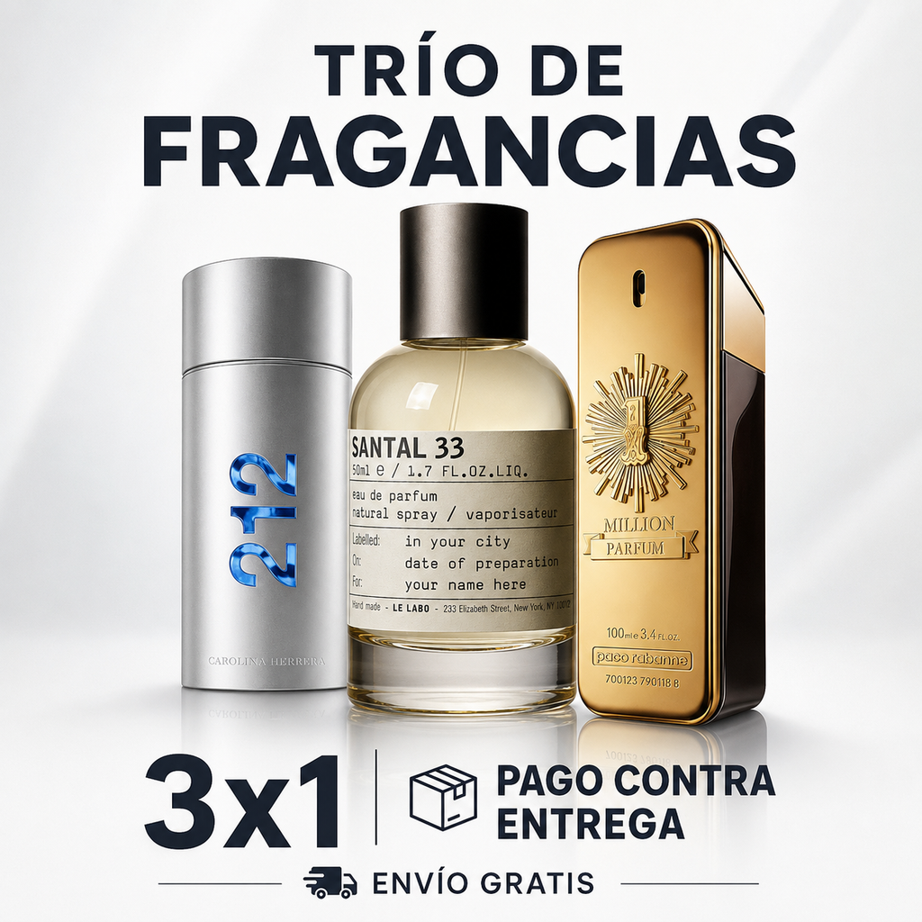 Combo Santal 33, one millon, 212 men